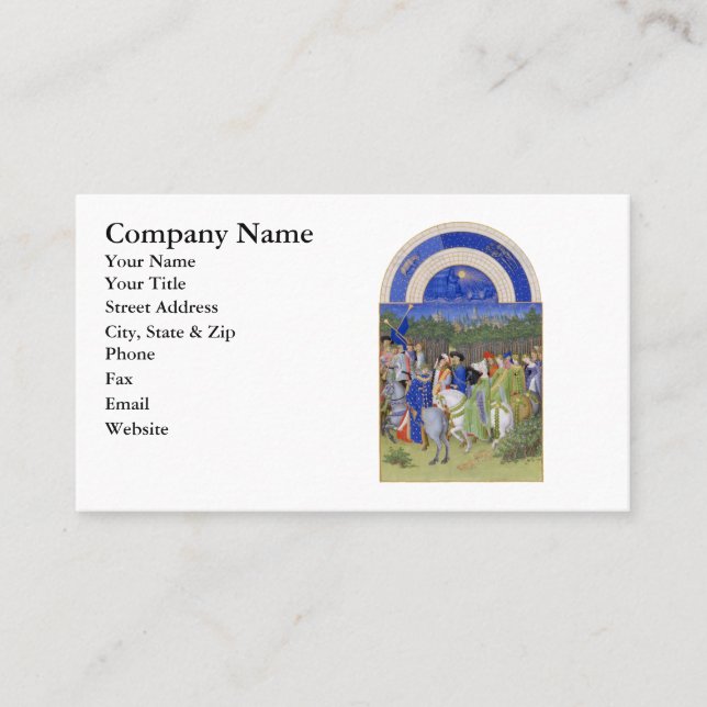 Cartão De Visita O calendário medieval pode Taurus & Gêmeos (Frente)