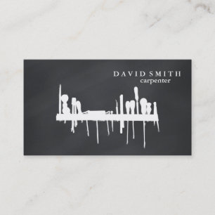 Cartão De Visita O carpinteiro profissional do construtor utiliza