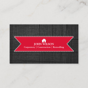 Cartão De Visita O carpinteiro profissional do construtor utiliza