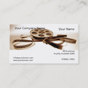 Cartão De Visita O carretel de filme no Sepia tonifica o fundo