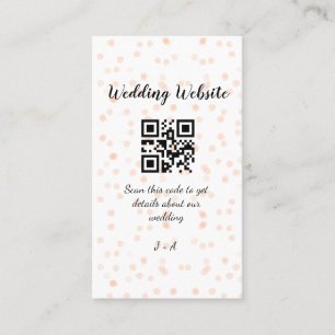Cartão De Visita O código QR de verificação do site de casamento pa