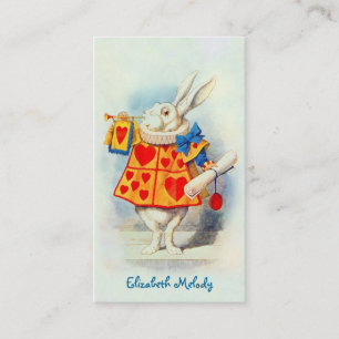 Cartão De Visita O coelho de Alice no País das Maravilhas ~ Cartã