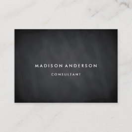 Cartão De Visita O conselho de giz preto moderno elegante