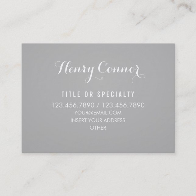 Cartão De Visita O conselho elegante cinzento profissional do (Frente)