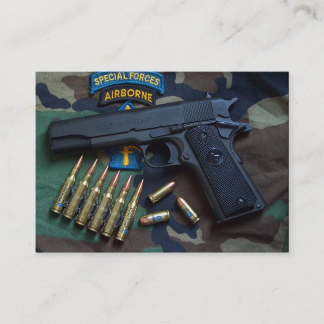 Cartão De Visita ø cromo de colecção do grupo das forças especiais (Frente)