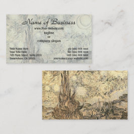 Cartão De Visita O Desenho da Noite Estrelada de Vincent van Gogh