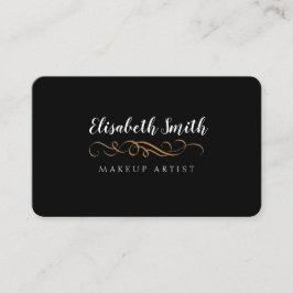 Cartão De Visita O dobro preto, elegante do roteiro tomou partido