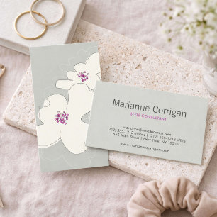 CARTÃO DE VISITA O DOGWOOD FLORESCE TAN/IVORY