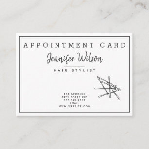 Cartão De Visita O Elegante Bobby Pins - Nomeação do Hairsalon