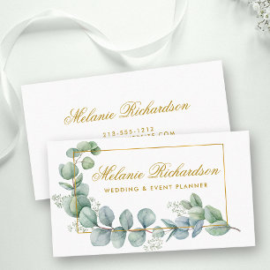 Cartão De Visita O Elegante moderno Eucalyptus deixa a Greenerescê
