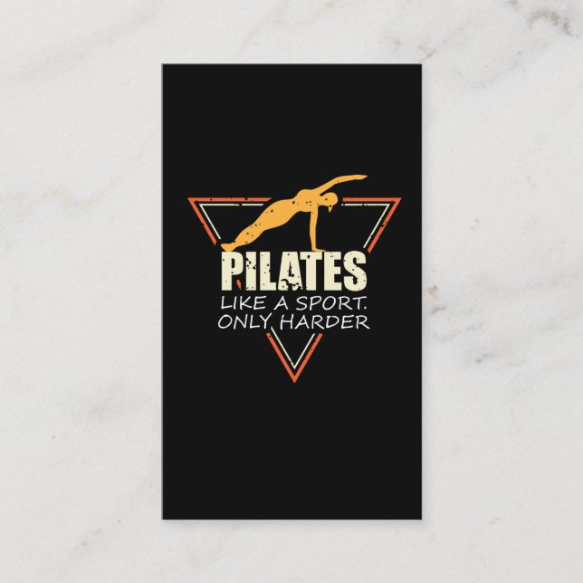 Cartão De Visita O Engraçado Pilates Como Um Esporte Só É Mais Difí (Frente)