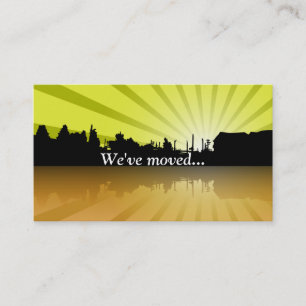 Cartão De Visita O escritório customizável apenas moveu o lugar