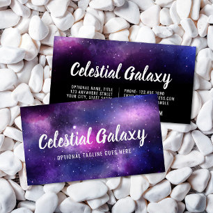 Cartão De Visita O espaço da galáxia Stars a nebulosa roxa