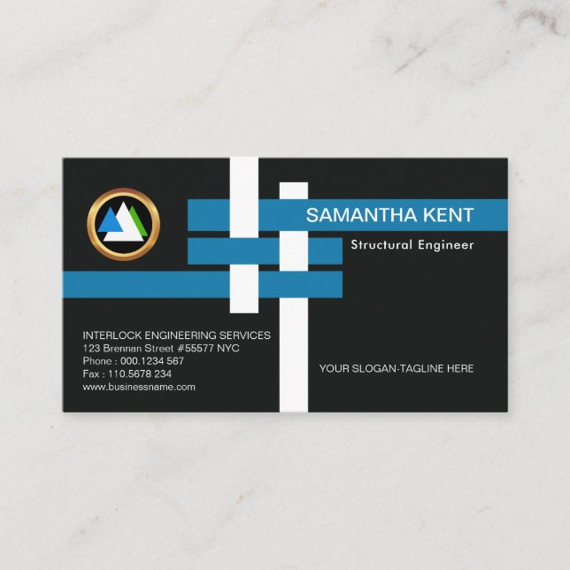 Cartão De Visita O Eu-Feixe de bloqueio criativo articula a (Frente)