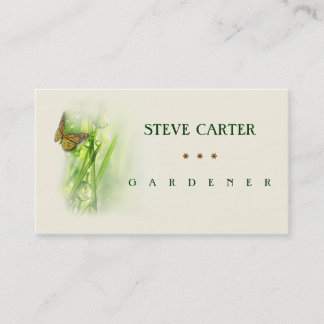 Cartão De Visita O florista da borboleta do prado do jardineiro