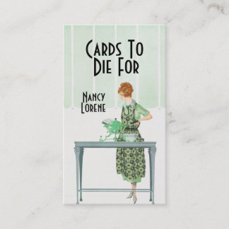 Cartão De Visita O Fondue da flora no verde