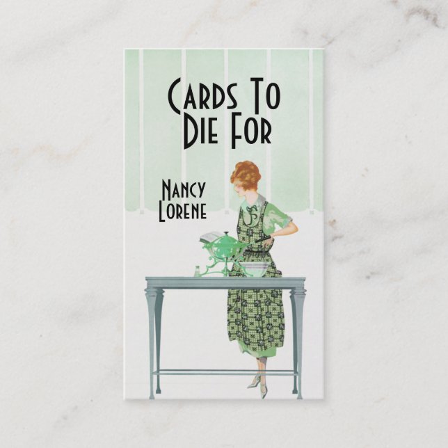 Cartão De Visita O Fondue da flora no verde (Frente)