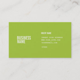 Cartão De Visita O formato verde moderno com colunas condensou pias