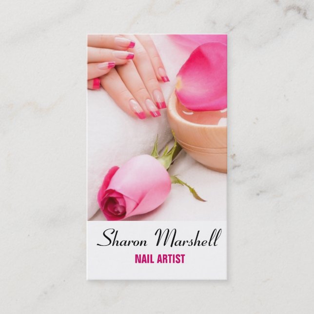 Cartão De Visita O francês prega termas do salão de beleza do (Frente)