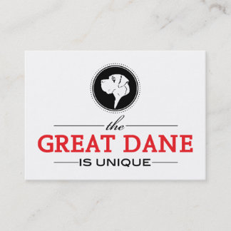 Cartão De Visita o Great Dane é único