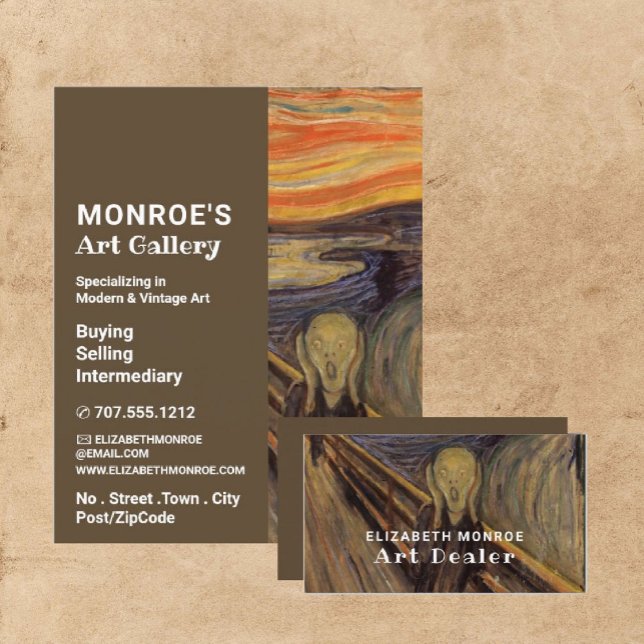 Cartão De Visita O Gritar De Edvard Munch, Art Dealer (Criador carregado)