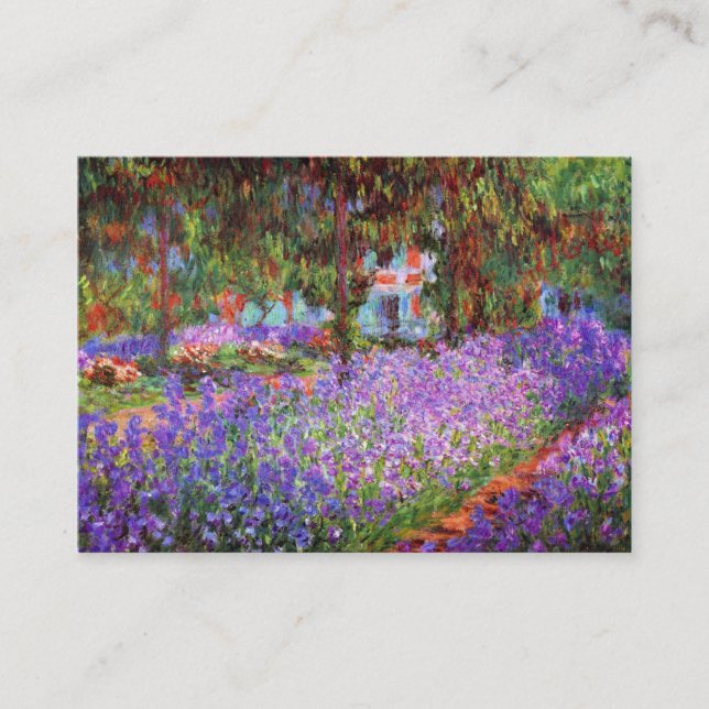 Cartão De Visita O jardim do artista em Giverny por Monet carnudo (Frente)