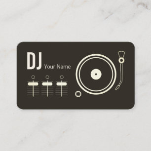 Cartão De Visita O jogador gravado do DJ do profissional moderno