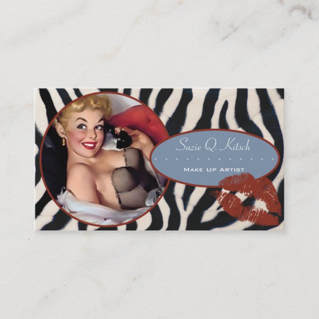 Cartão De Visita O kitsch Bitsch: Glam-Um-Zon (Frente)