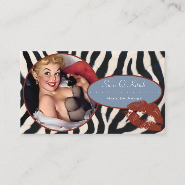 Cartão De Visita O kitsch Bitsch: Glam-Um-Zon (Frente)