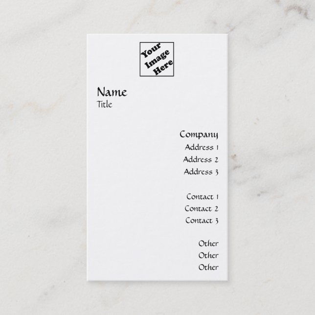 Cartão De Visita O logotipo vertical alisa 2 (Frente)