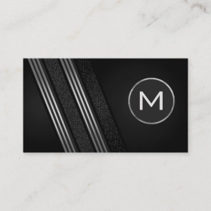 Cartão De Visita O Luxury Sleek Silver é banido de negócios padr