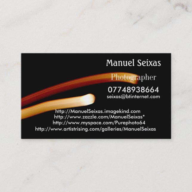 Cartão De Visita O Manuel Seixas (Frente)