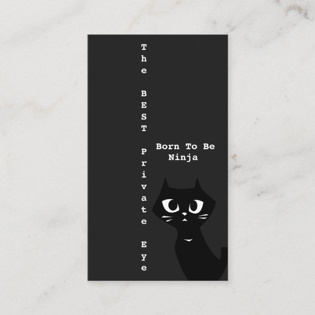 Cartão De Visita O melhor detective privado Ninja (Frente)