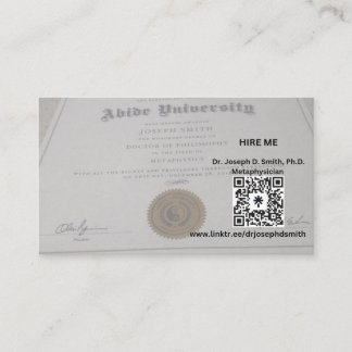 Cartão De Visita O Metafísico Dudeista