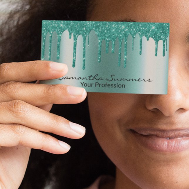 Cartão De Visita O metal do ovo da Robin parece personalizado único (Criador carregado)