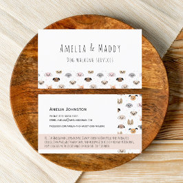 Cartão De Visita O meu primeiro negócio de andar de cão - Jovens Em