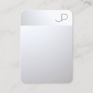 Cartão De Visita O moderno Elegante Professional Silver parece pode