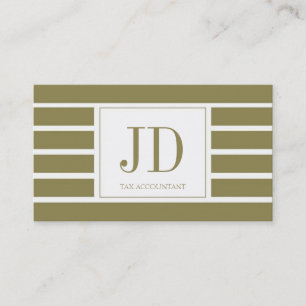 Cartão De Visita O monograma do imposto Accountant/CPA/listrou
