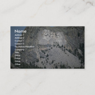 Cartão De Visita O Monte Rushmore, Black Hills, South Dakota, EUA