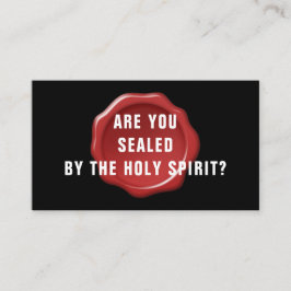 Cartão De Visita O orçamento é selado pelo Espírito Santo Cristão