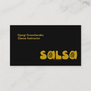 Cartão De Visita O ouro da dança da salsa roda customizável