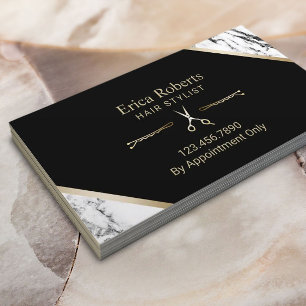 Cartão De Visita O ouro do cabeleireiro Scissor o cabeleireiro de