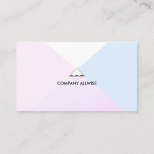 Cartão De Visita O ouro elegante aumentou, luz - azul & branco