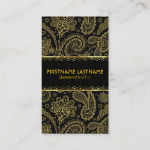 Cartão De Visita O ouro elegante tonifica o modelo ornamentado do