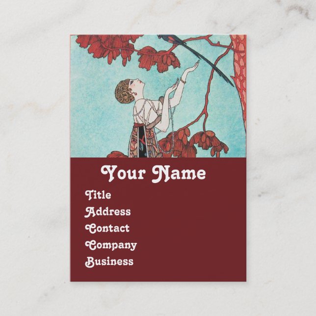 CARTÃO DE VISITA O PÁSSARO LEVE, DESIGNADOR DE MODA BELA (Frente)