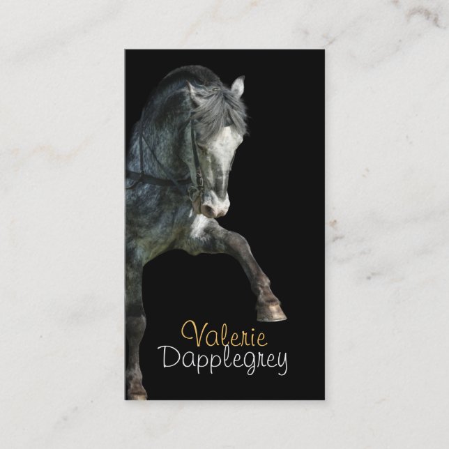 Cartão De Visita O piso alto dapple o adestramento do gery (Frente)