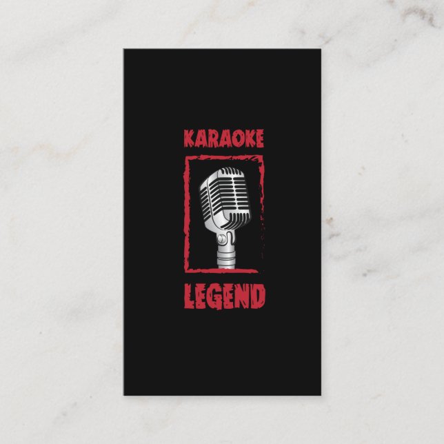 Cartão De Visita O presente da música do karaoke canta a legenda do (Frente)