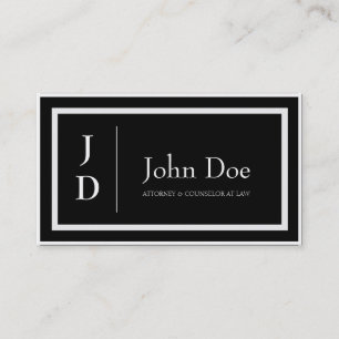 Cartão De Visita O preto do advogado/branco da antiguidade limita o
