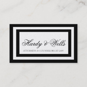Cartão De Visita O preto do advogado do advogado da empresa de