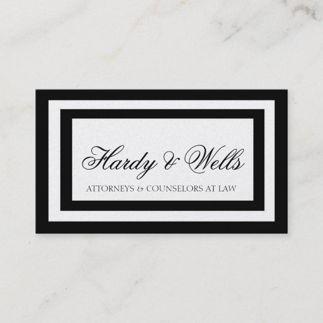 Cartão De Visita O preto do advogado do advogado da empresa de (Frente)